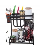 Двуетажен кухненски органайзер за кухня подправки и аксесоари